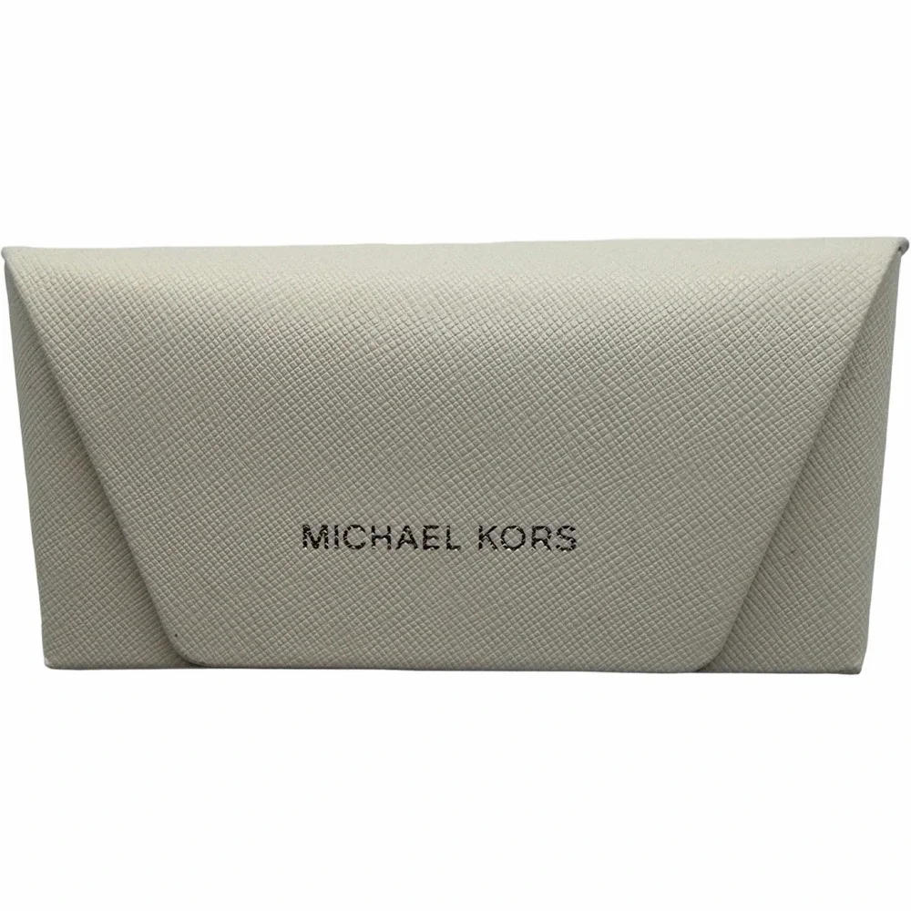 Replacement Michael Kors White Leather Snap Closure SUNGLASS EyeGlass Case 6